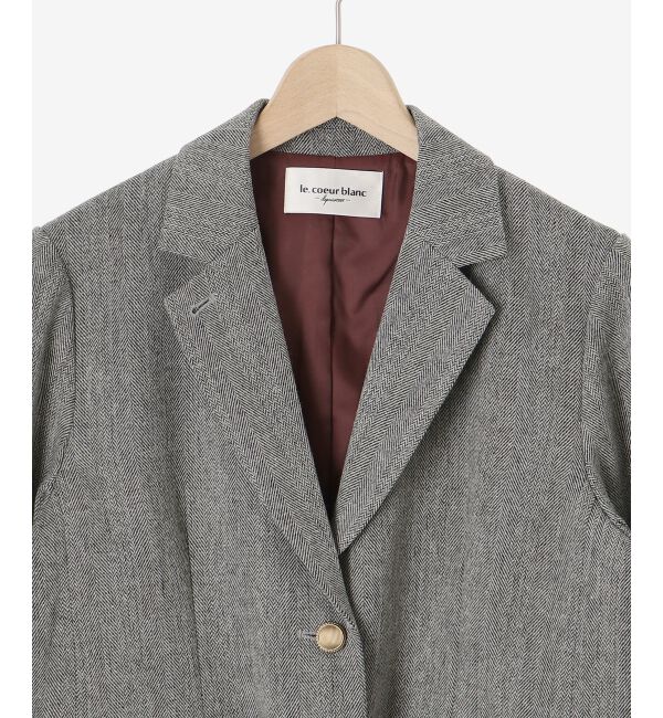 le.coeur blanc「ヘリンボーン柄ショートテーラージャケット」|その他|