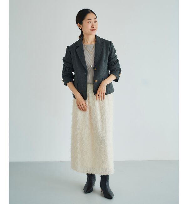 le.coeur blanc「ヘリンボーン柄ショートテーラージャケット」|その他|