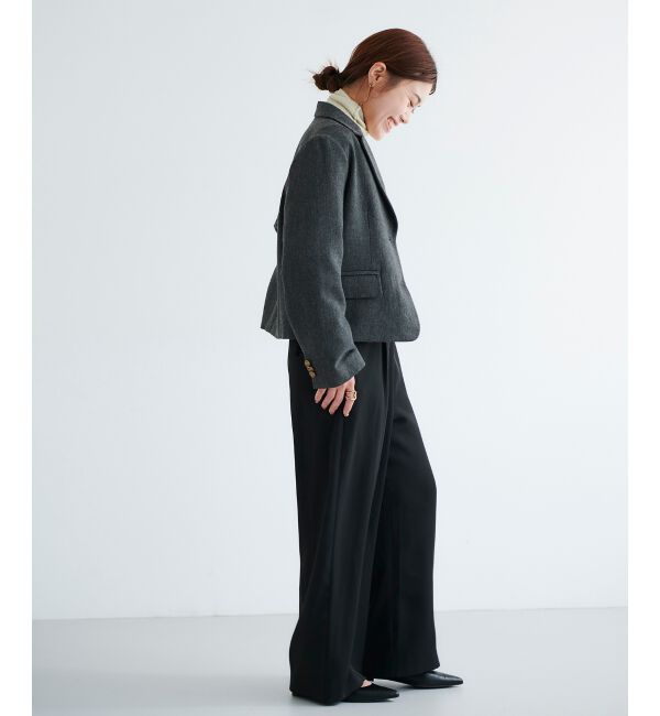 le.coeur blanc「ヘリンボーン柄ショートテーラージャケット」|その他|