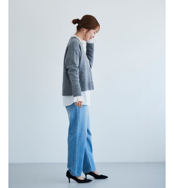  「フリルネック前釦ブラウス」|シャツ・ブラウス|