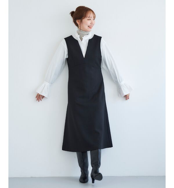  「フリルネック前釦ブラウス」|シャツ・ブラウス|