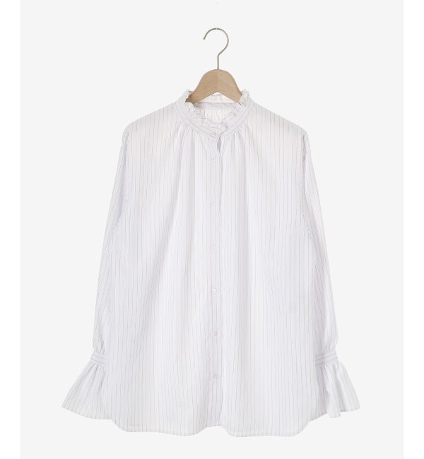  「フリルネック前釦ブラウス」|シャツ・ブラウス|