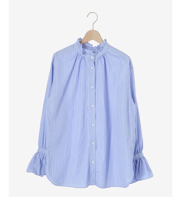  「フリルネック前釦ブラウス」|シャツ・ブラウス|