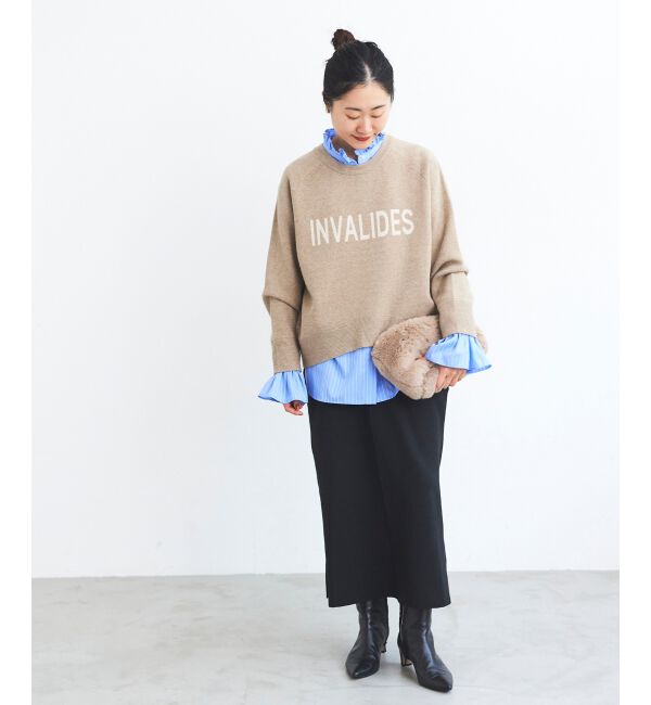  「フリルネック前釦ブラウス」|シャツ・ブラウス|