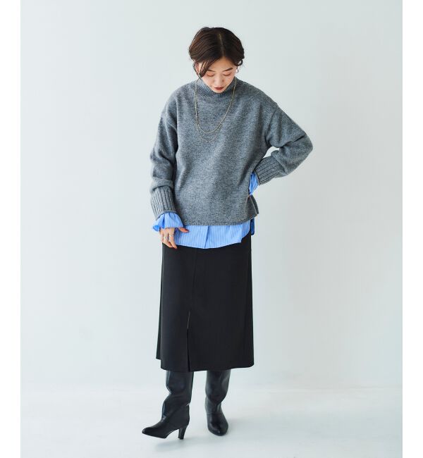  「フリルネック前釦ブラウス」|シャツ・ブラウス|