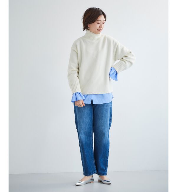  「フリルネック前釦ブラウス」|シャツ・ブラウス|