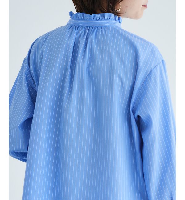  「フリルネック前釦ブラウス」|シャツ・ブラウス|