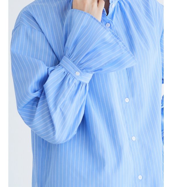  「フリルネック前釦ブラウス」|シャツ・ブラウス|