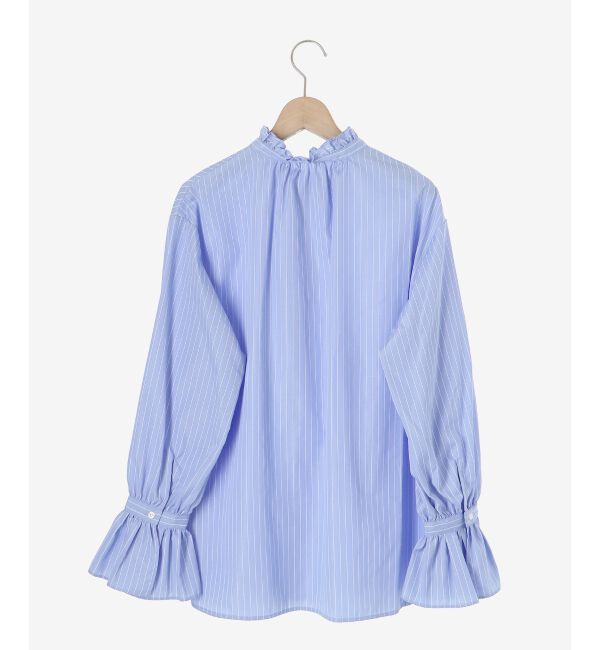  「フリルネック前釦ブラウス」|シャツ・ブラウス|