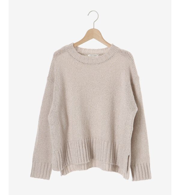  「ラメワイドシルエットクルーネックニット」|ニット・セーター|