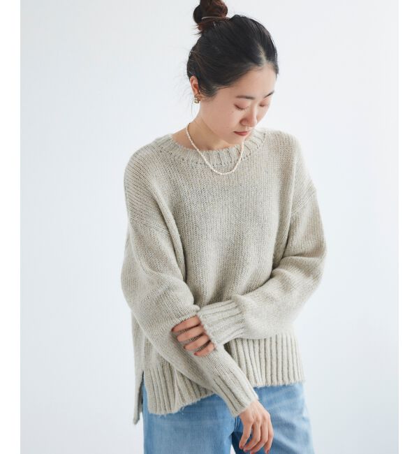  「ラメワイドシルエットクルーネックニット」|ニット・セーター|