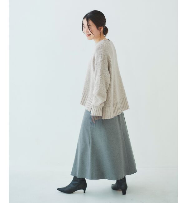  「ラメワイドシルエットクルーネックニット」|ニット・セーター|