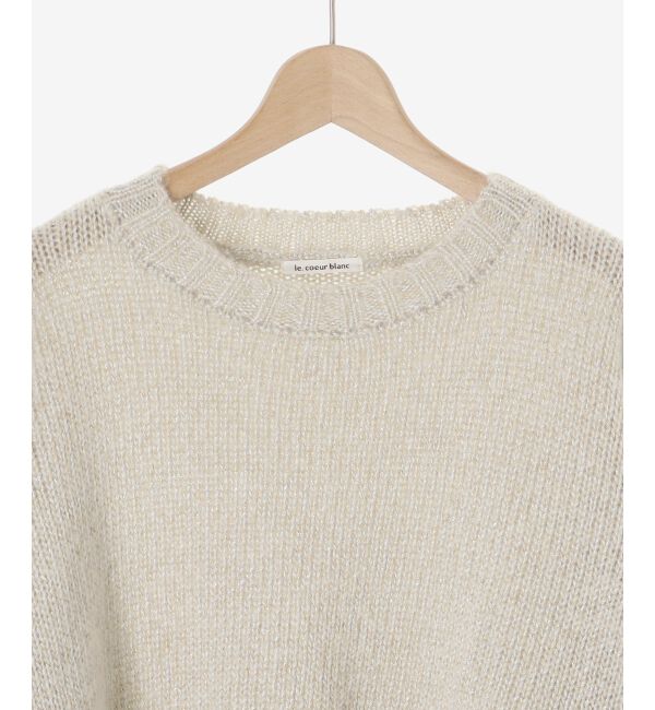  「ラメワイドシルエットクルーネックニット」|ニット・セーター|