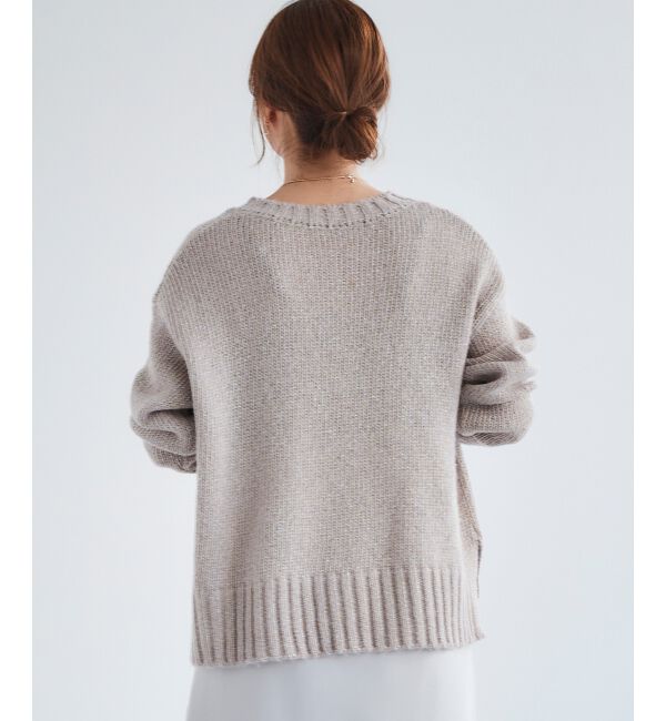  「ラメワイドシルエットクルーネックニット」|ニット・セーター|