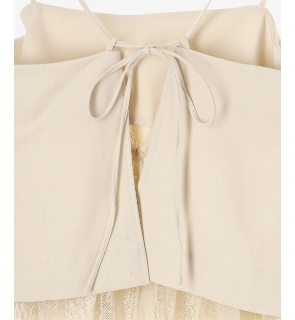 le.coeur blanc「《手洗い可能》レースレイヤードキャミソール」|キャミソール|