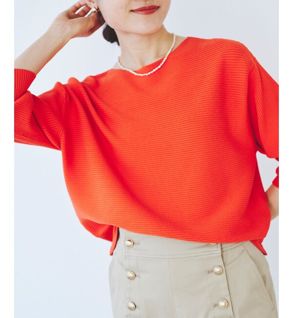  「《手洗い可能》横リブボリュームスリーブニット」|ニット・セーター|