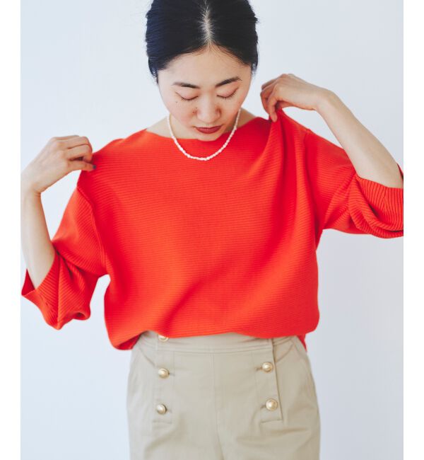  「《手洗い可能》横リブボリュームスリーブニット」|ニット・セーター|