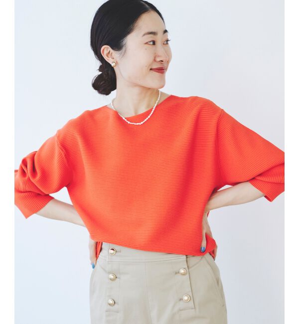  「《手洗い可能》横リブボリュームスリーブニット」|ニット・セーター|