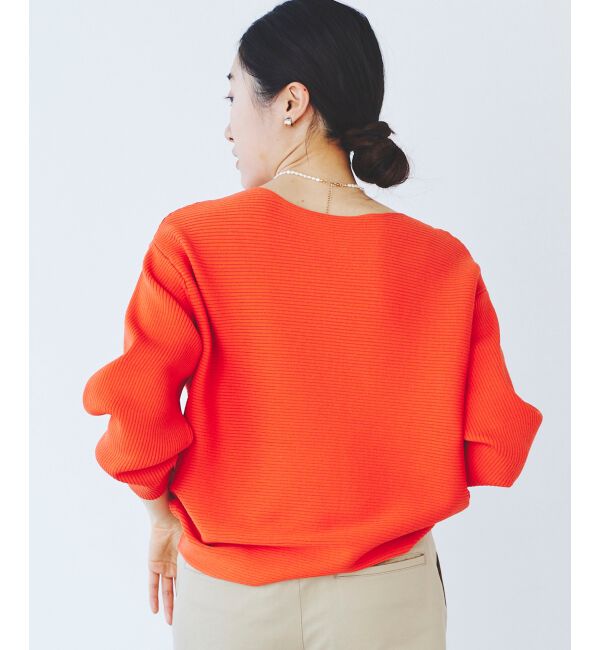  「《手洗い可能》横リブボリュームスリーブニット」|ニット・セーター|