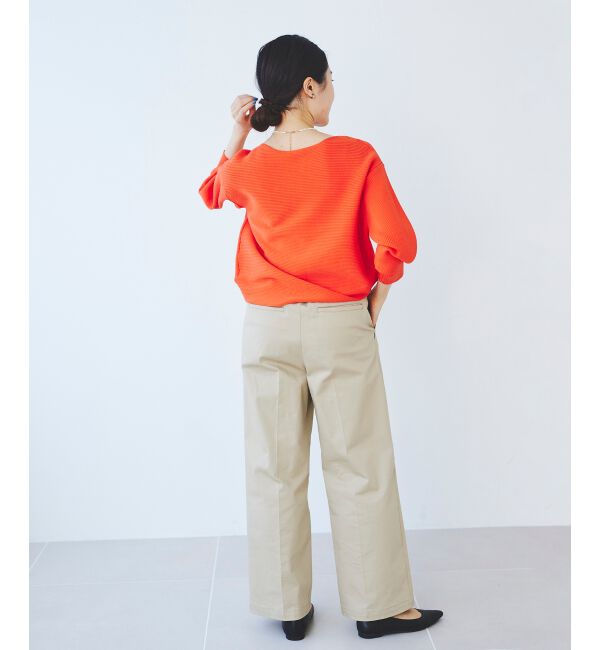  「《手洗い可能》横リブボリュームスリーブニット」|ニット・セーター|