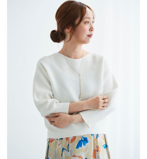  「《手洗い可能》横リブボリュームスリーブニット」|ニット・セーター|