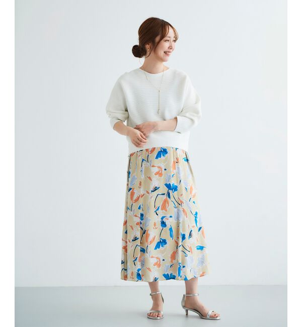  「《手洗い可能》横リブボリュームスリーブニット」|ニット・セーター|