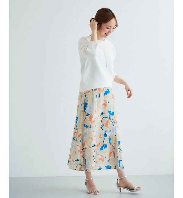  「《手洗い可能》横リブボリュームスリーブニット」|ニット・セーター|