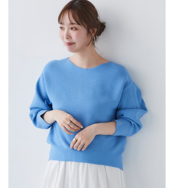  「《手洗い可能》横リブボリュームスリーブニット」|ニット・セーター|