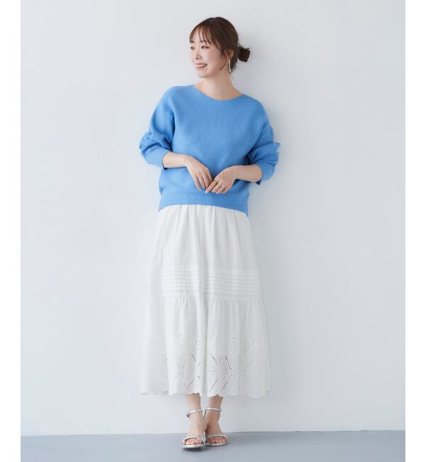  「《手洗い可能》横リブボリュームスリーブニット」|ニット・セーター|