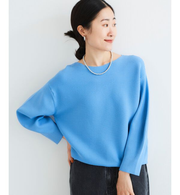  「《手洗い可能》横リブボリュームスリーブニット」|ニット・セーター|
