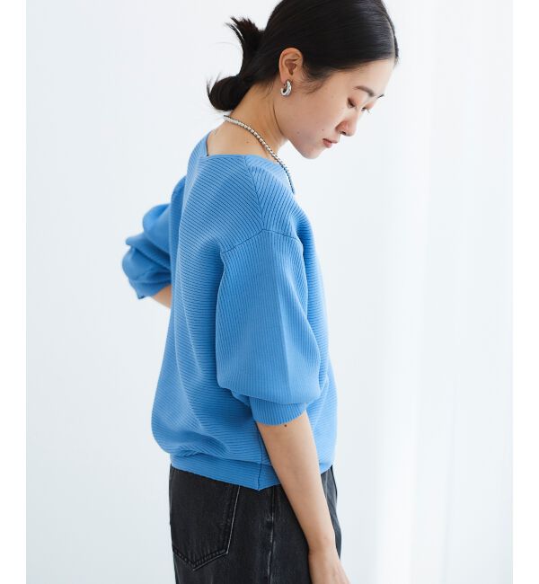  「《手洗い可能》横リブボリュームスリーブニット」|ニット・セーター|