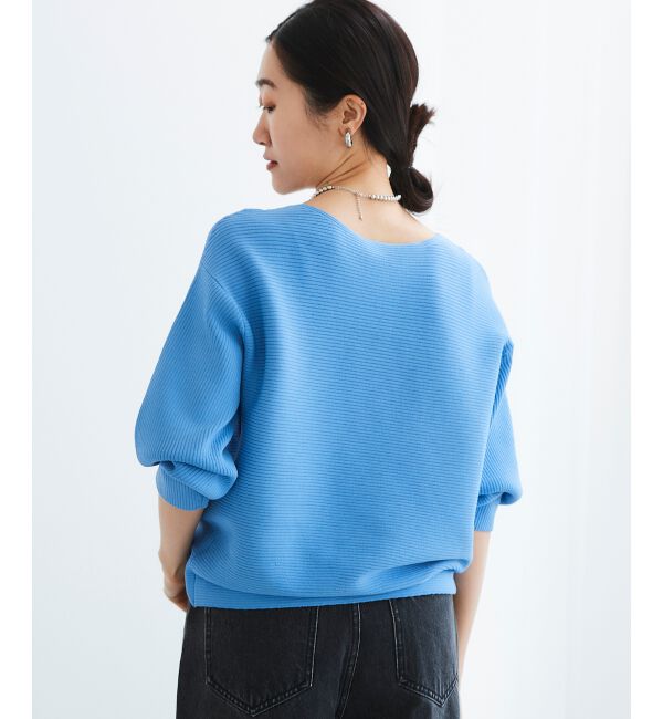  「《手洗い可能》横リブボリュームスリーブニット」|ニット・セーター|