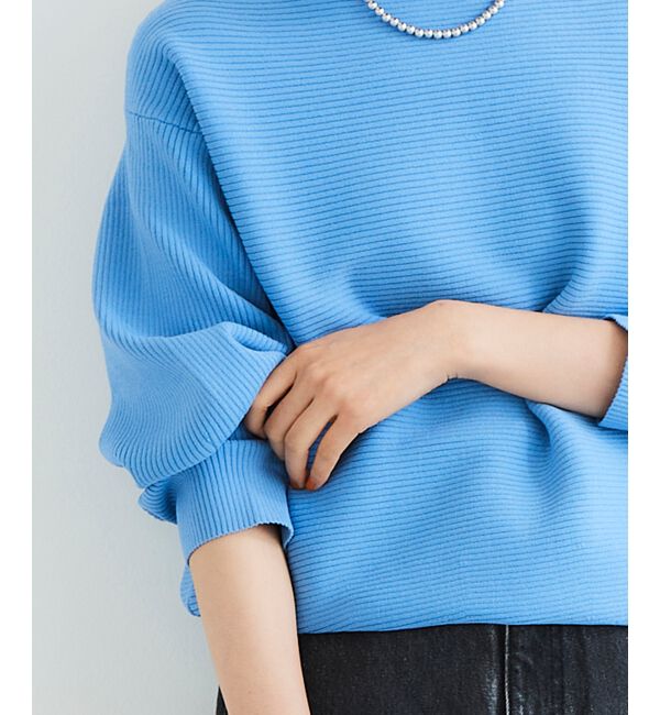  「《手洗い可能》横リブボリュームスリーブニット」|ニット・セーター|
