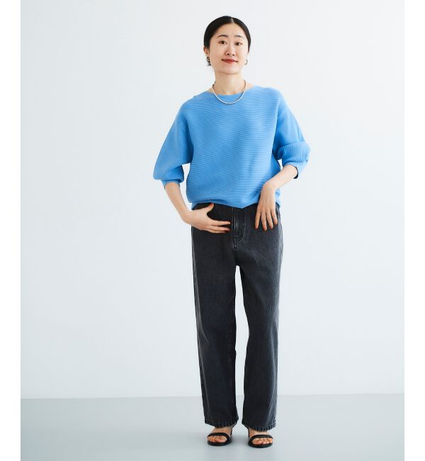  「《手洗い可能》横リブボリュームスリーブニット」|ニット・セーター|
