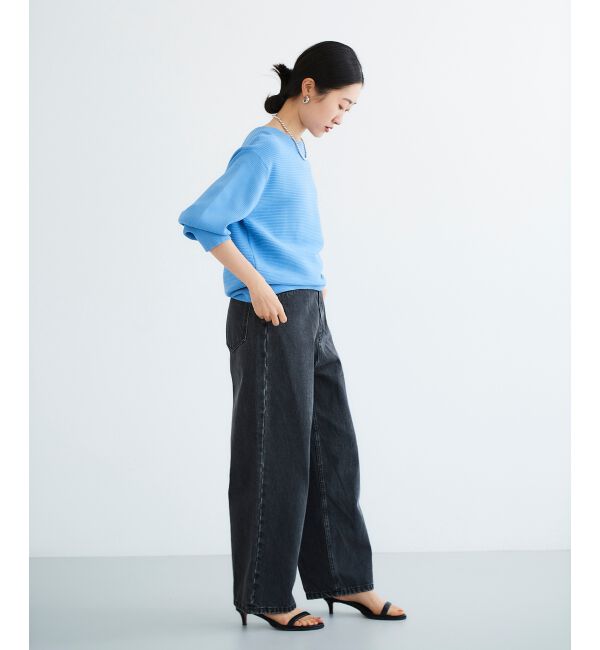 「《手洗い可能》横リブボリュームスリーブニット」|ニット・セーター|