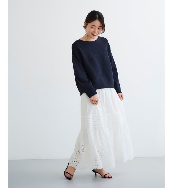  「《手洗い可能》横リブボリュームスリーブニット」|ニット・セーター|