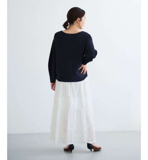 「《手洗い可能》横リブボリュームスリーブニット」|ニット・セーター|