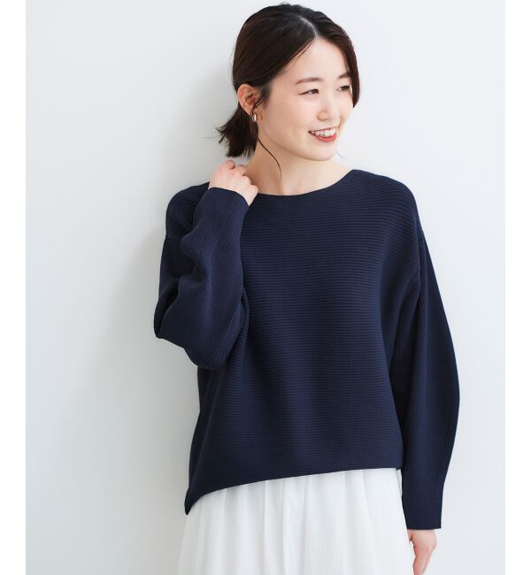  「《手洗い可能》横リブボリュームスリーブニット」|ニット・セーター|
