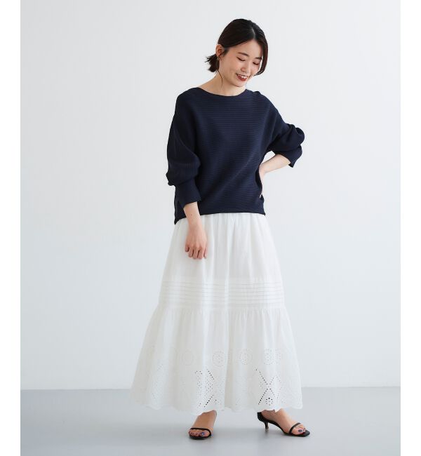  「《手洗い可能》横リブボリュームスリーブニット」|ニット・セーター|