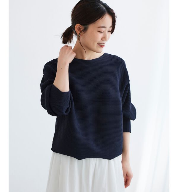  「《手洗い可能》横リブボリュームスリーブニット」|ニット・セーター|