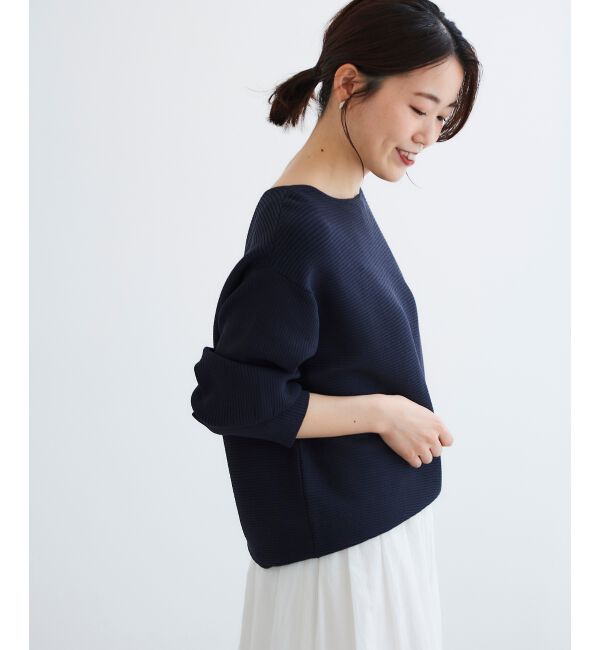  「《手洗い可能》横リブボリュームスリーブニット」|ニット・セーター|
