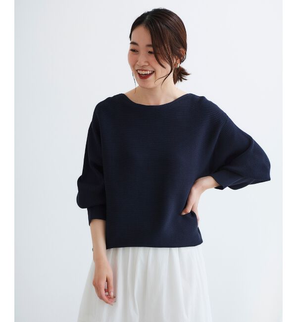  「《手洗い可能》横リブボリュームスリーブニット」|ニット・セーター|