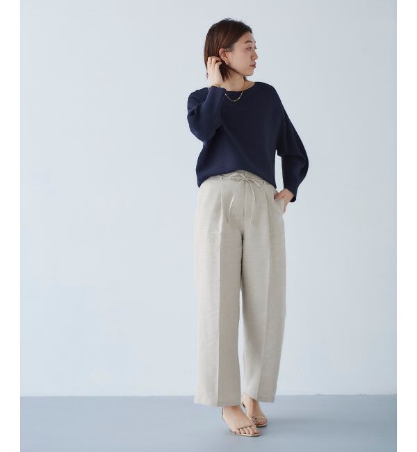  「《手洗い可能》横リブボリュームスリーブニット」|ニット・セーター|