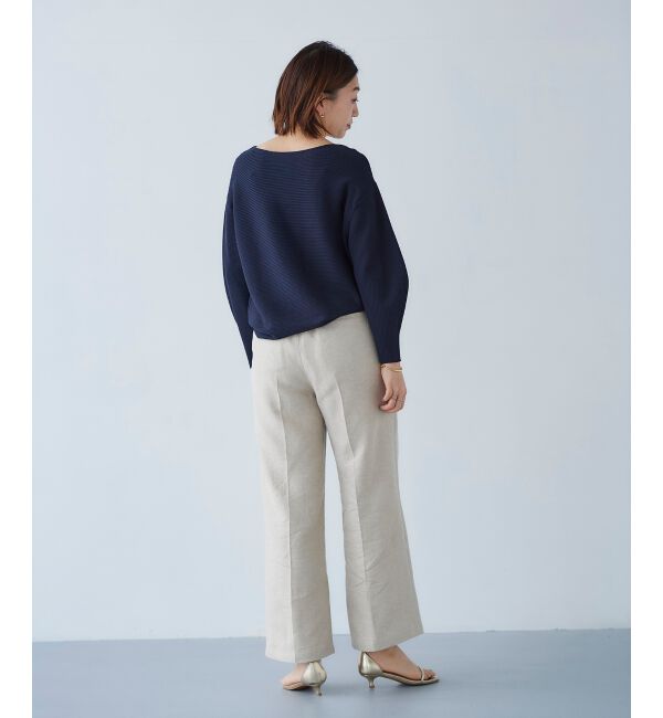  「《手洗い可能》横リブボリュームスリーブニット」|ニット・セーター|