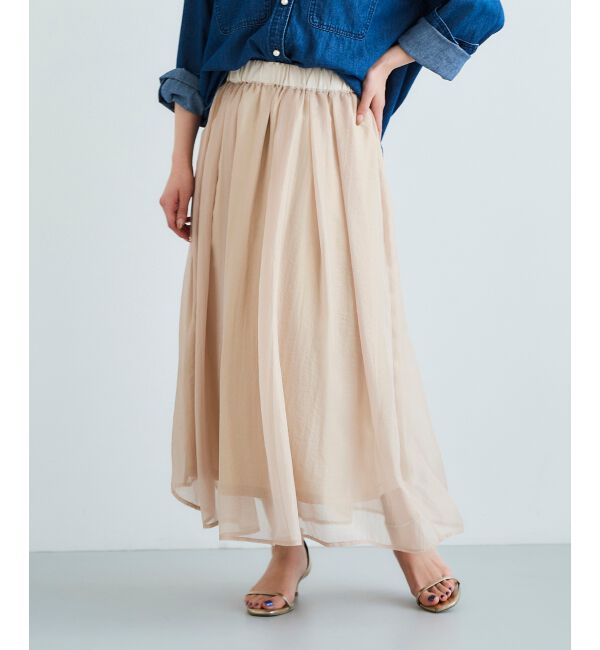  「《手洗い可能》シャイニーギャザースカート」|スカート|