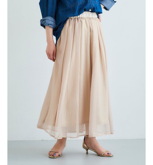  「《手洗い可能》シャイニーギャザースカート」|スカート|