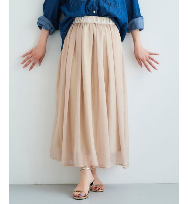  「《手洗い可能》シャイニーギャザースカート」|スカート|