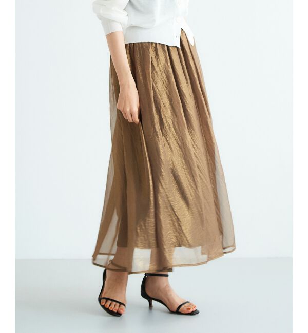  「《手洗い可能》シャイニーギャザースカート」|スカート|