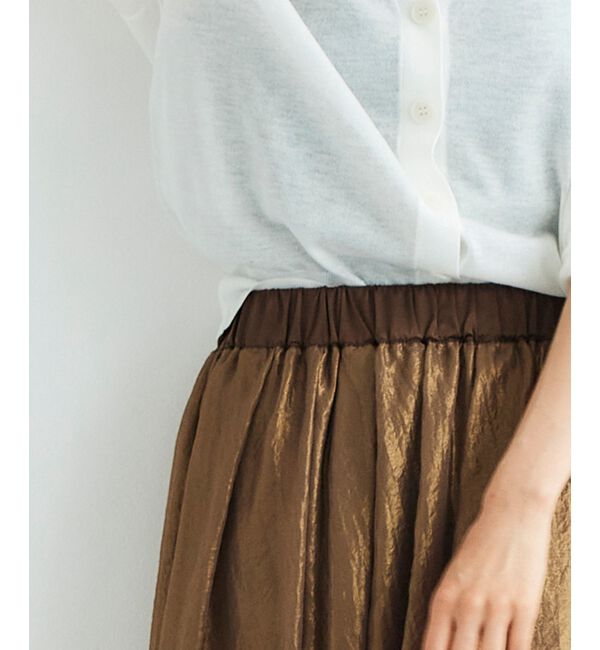  「《手洗い可能》シャイニーギャザースカート」|スカート|
