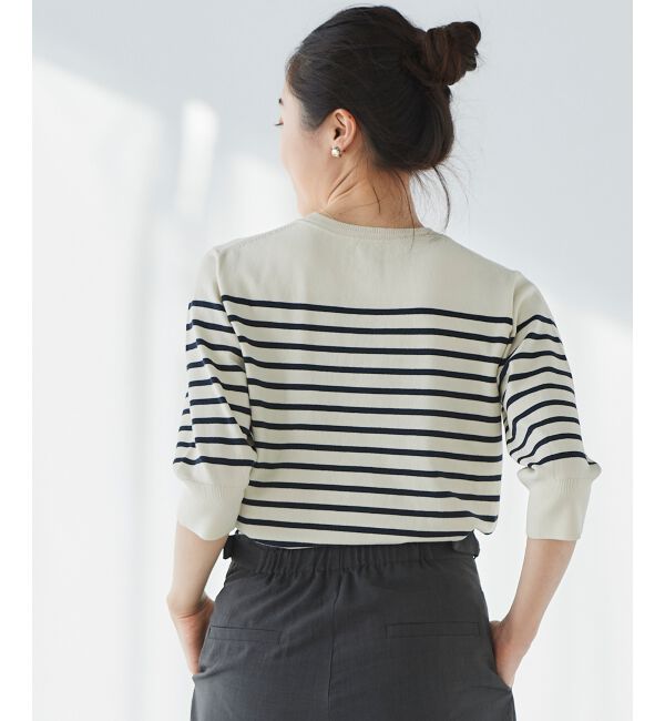  「《手洗い可能》アイレットクルーネックプルオーバー」|ニット・セーター|